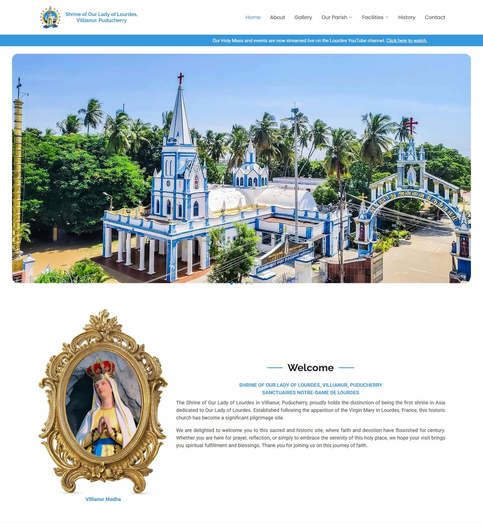 Villianur Shrine Website